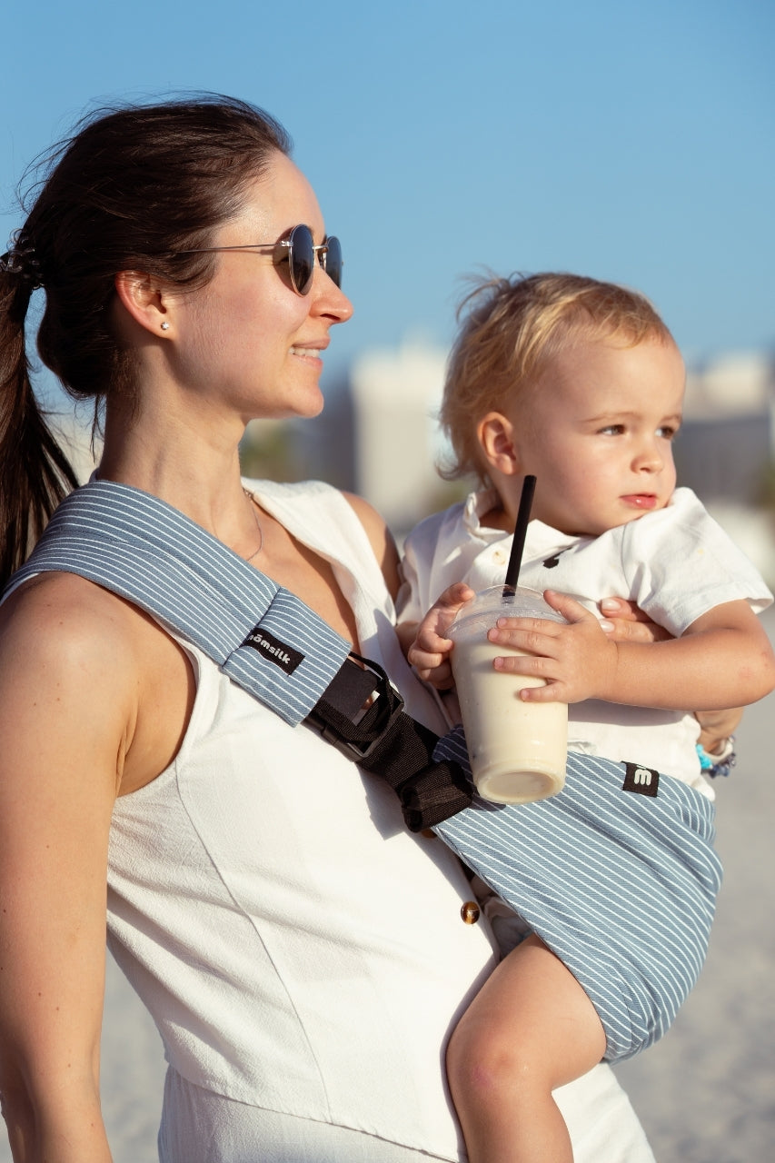 Toddler Carrier - MomSwing - Azure lines