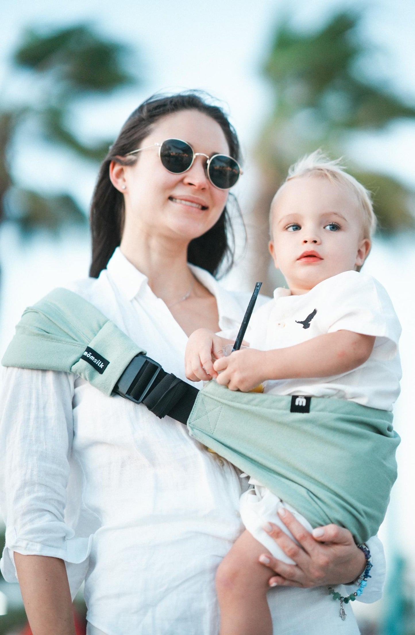 Toddler Carrier - MomSwing - Green pastel