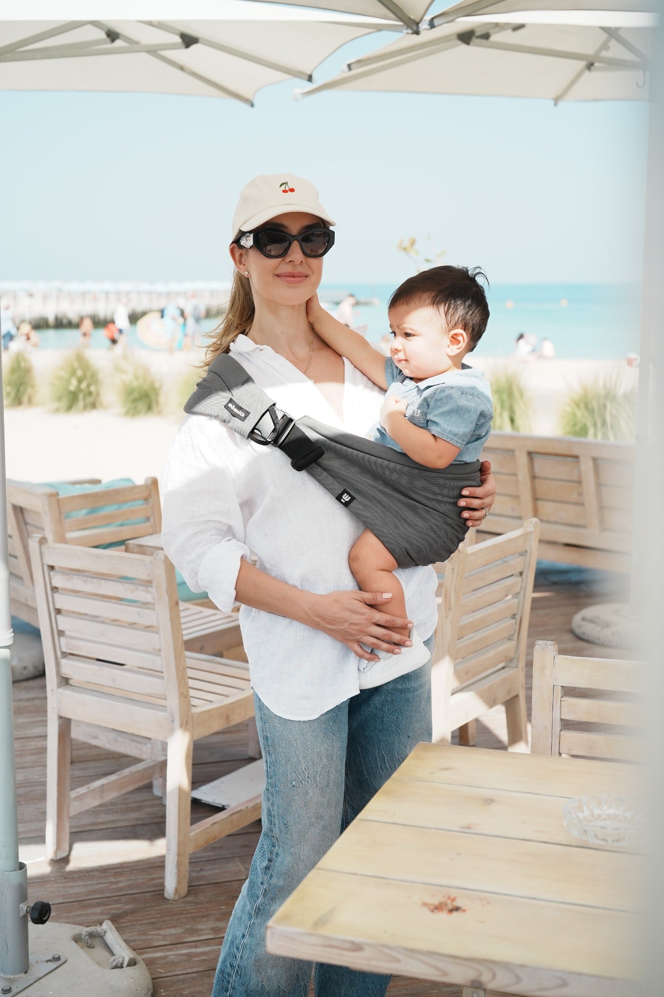Toddler Carrier - MomSwing - Soft Grey